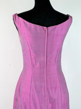 Vintage Mariana Hardwick Fuchsia Raw Silk Gown - AU10