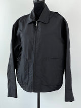 Y2K Black Nylon Zip Up Jacket - M