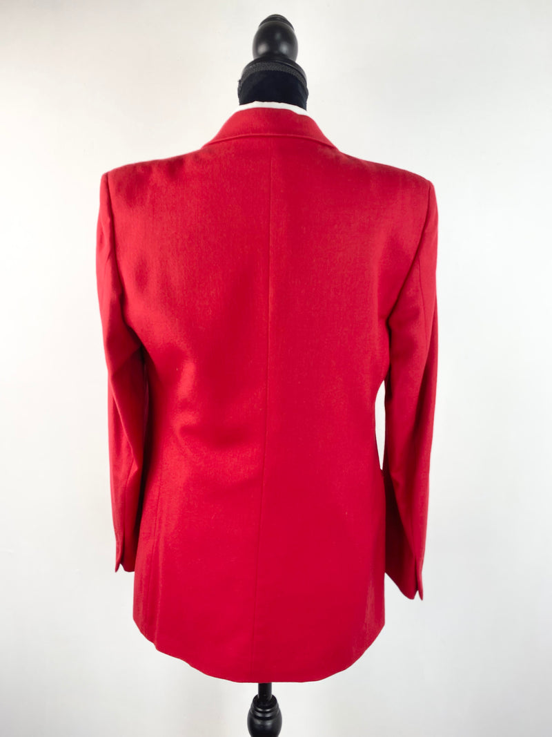 Vintage Burberry’s Red Wool Blazer - 14 / 16