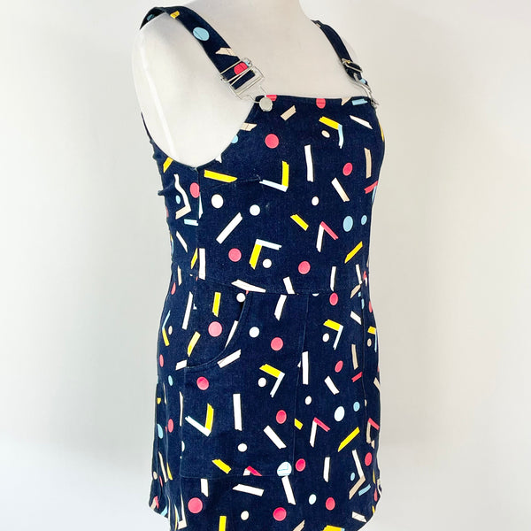 Gorman x Mireia Ruiz Navy Blue Denim Confetti Pattern Mini Dress