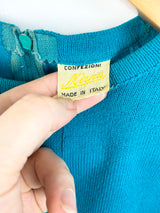 Vintage Mirna Pine Green Knitwear Top & Cardigan - AU 8