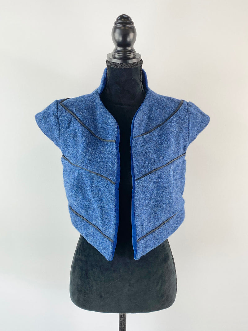 Lorna Gillies Blue Harris Tweed Cropped Doublet - AU10