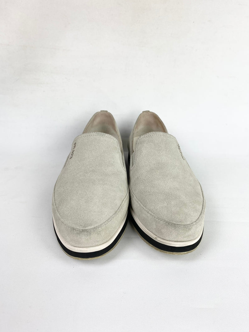Prada Grey Suede Loafers - EU 37.5