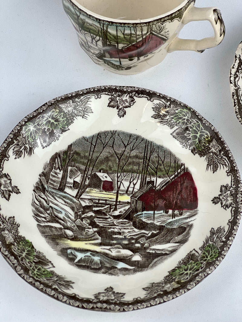 Pair Johnson Brothers ‘The Friendly Village’ Cup & Saucer