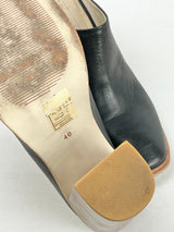 Sol Sana Black Leather Mules - EU40