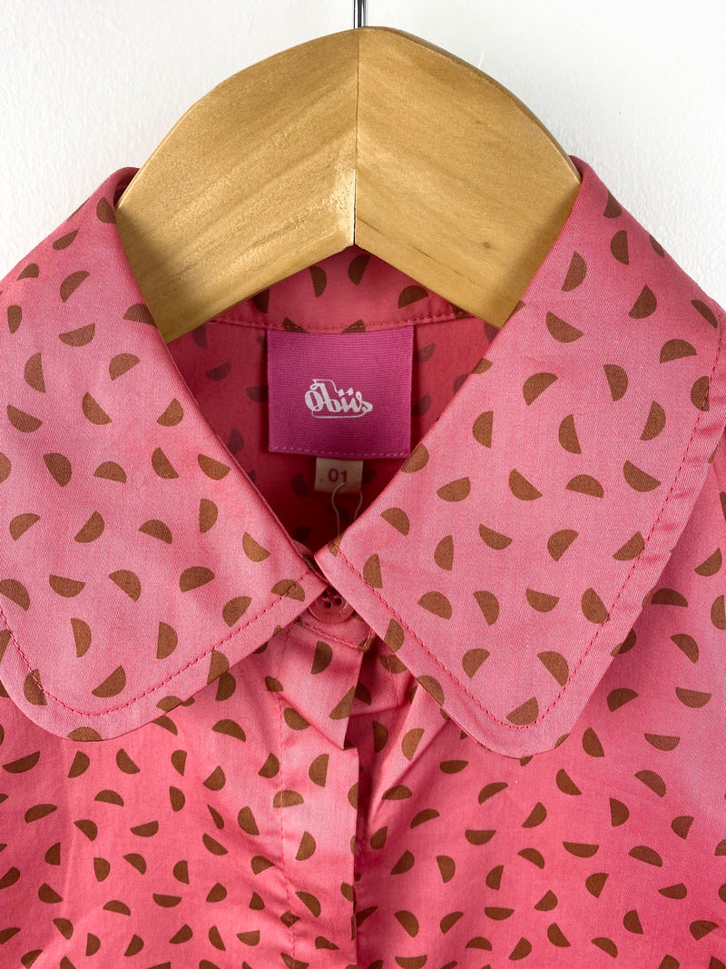 Obus NWTS Salmon Pink Button Up Shirt - AU 8