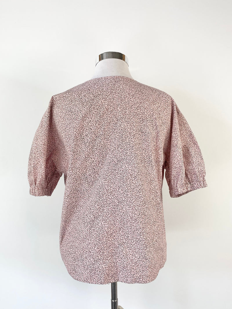 Cos Pink Speckled Cotton Blouse - AU14
