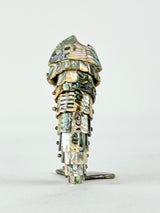 Large Vintage Mother Of Pearl Articulated Fish Standing Bottle Opener