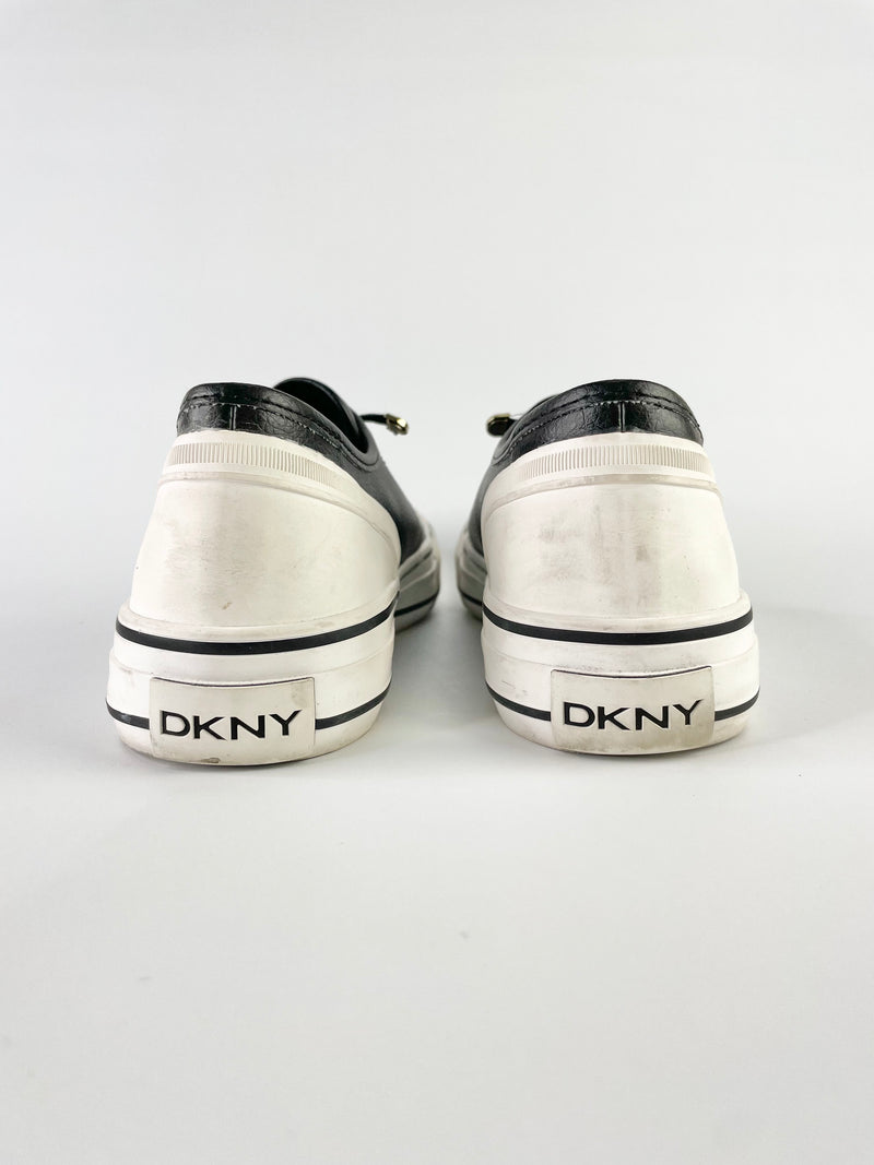 DKNY Black & White 'Sibz' Lace Up Sneakers - EU41