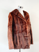 Vintage Stephen Dattner Red Fur Coat - AU10