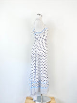 Ella Sanders White & Blue Patterned Maxi Dress - AU8
