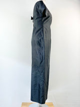 Vintage Handmade Black Raw Gown - AU14/16