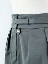 Yves Saint Laurent Black Cotton Pencil Skirt - AU12-14