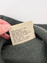 Vintage Forest Green Wool Knit Collared Jumper - M