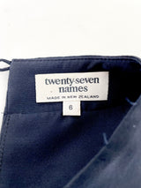 Twenty-seven Names Navy Blue with Hearts Dress - AU6