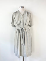 Katie Hosking Soft Grey Tie Dress - AU14/16