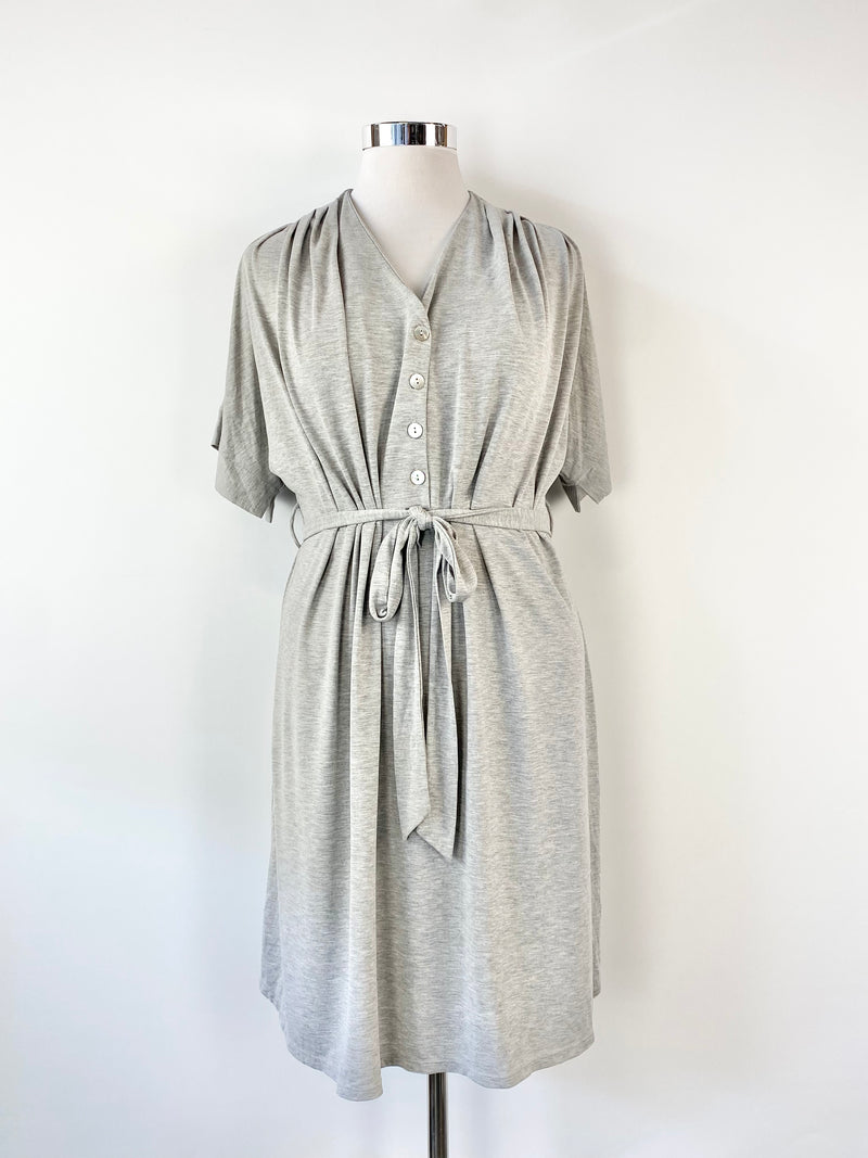 Katie Hosking Soft Grey Tie Dress - AU14/16