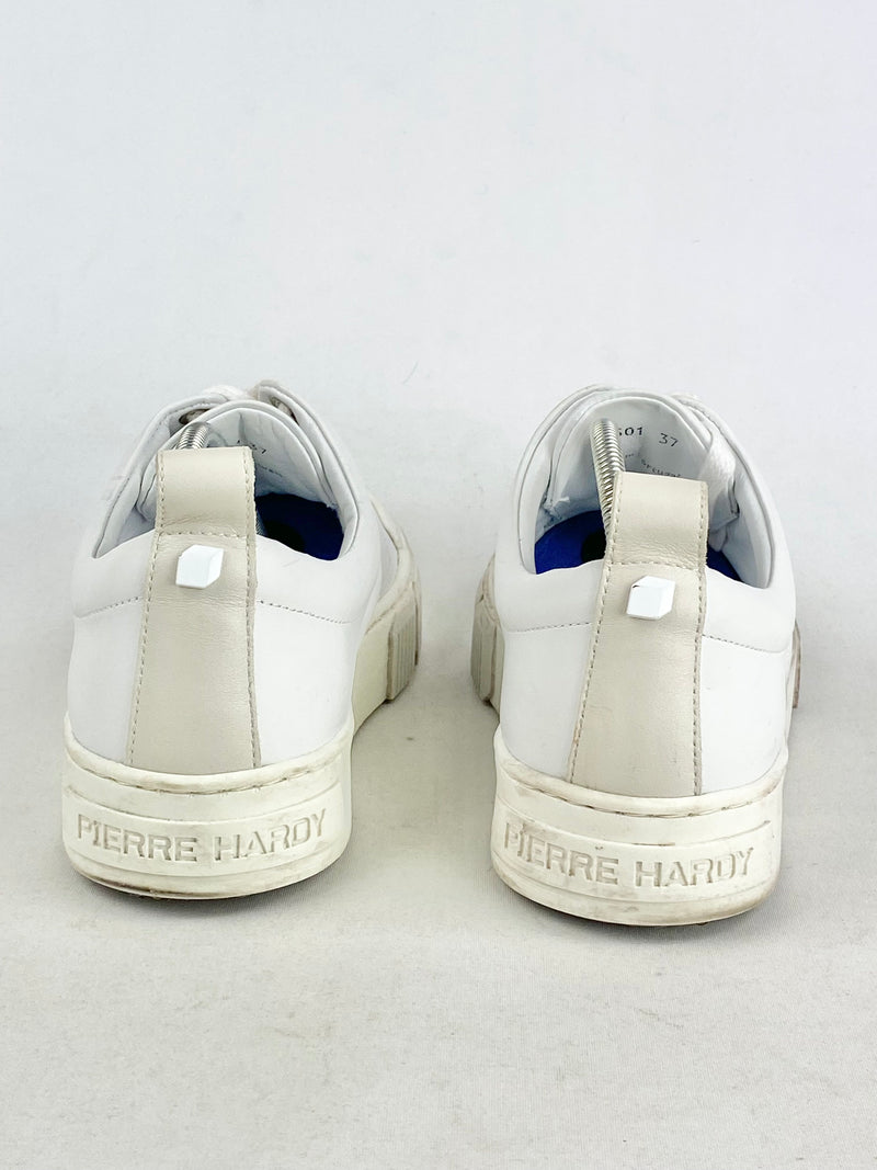 Pierre Hardy White Leather Sneakers - EU37