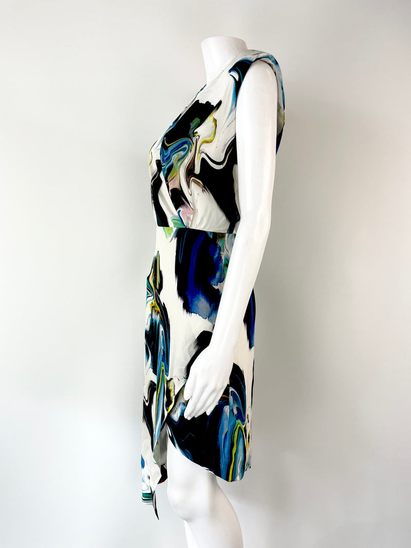 LifewithBird White 'Listen Lady' Pattern Sleeveless Dress - AU4