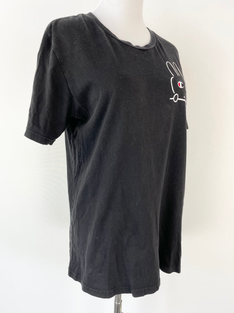Champion Black Bunny Print T-Shirt - XXL