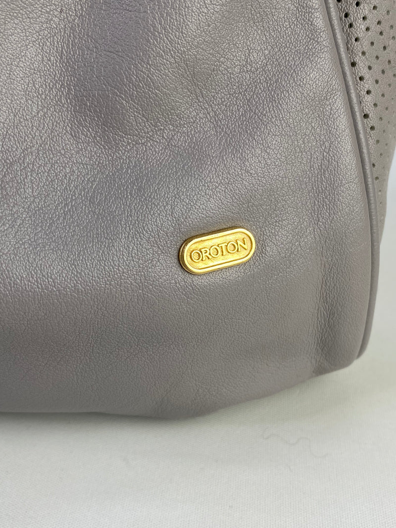 Vintage Dove Grey Oroton Shoulder Bag