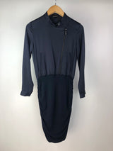 The Kooples Sport Midnight Blue Ruched Skirt Mini Dress - AU6