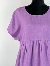 Gorman 'Trifecta' Lilac Linen Smock Dress - AU8-10