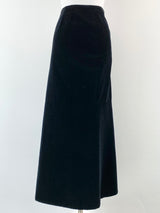 Zokky Melbourne Black Velvet Maxi Skirt - AU12