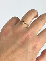 Vintage 9ct Gold Wishbone Ring - Size 9