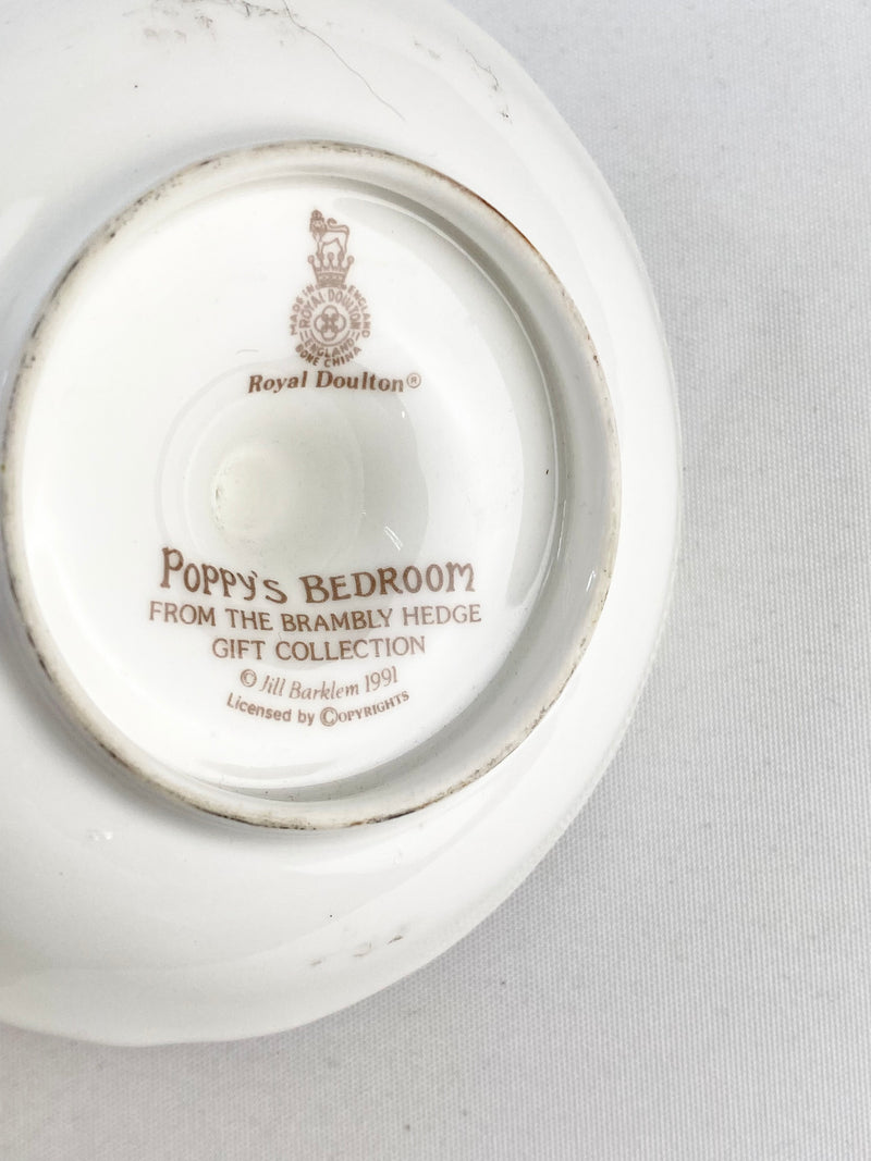 Royal Doulton x Brambly Hedge Poppy's Bedroom Ring & Bonbonniere Lidded Jar