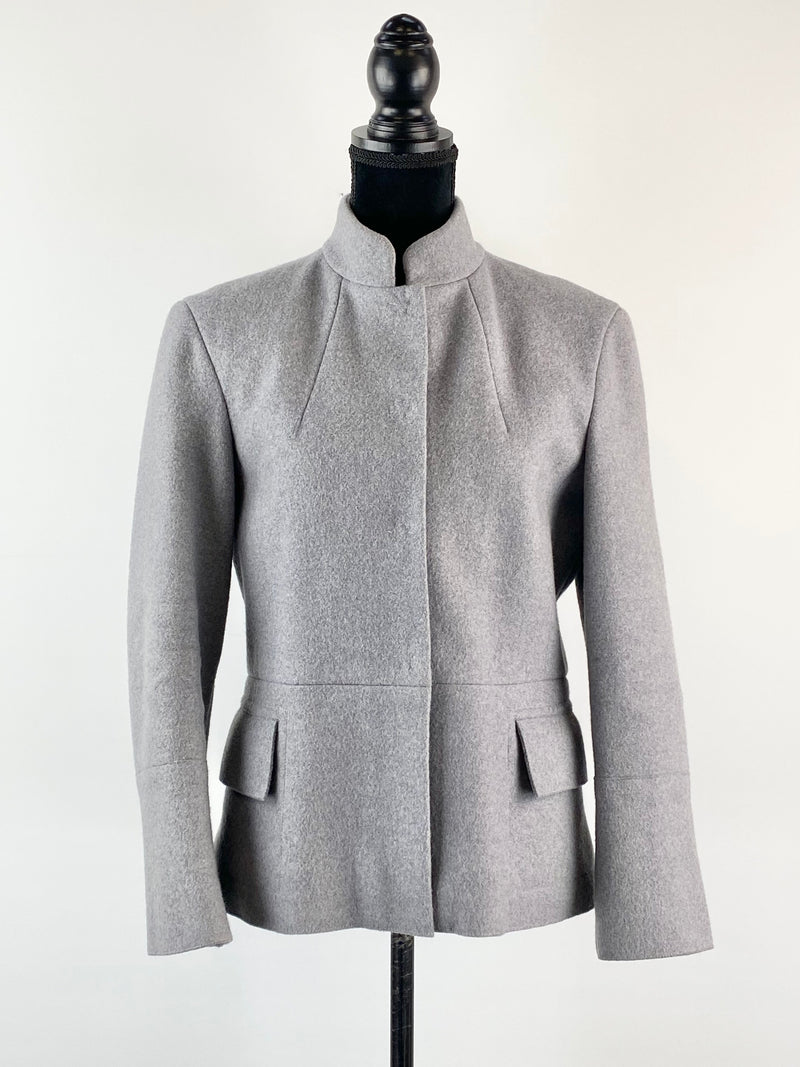 Marc Jacob's Dove Grey Boiled Wool Jacket - AU8