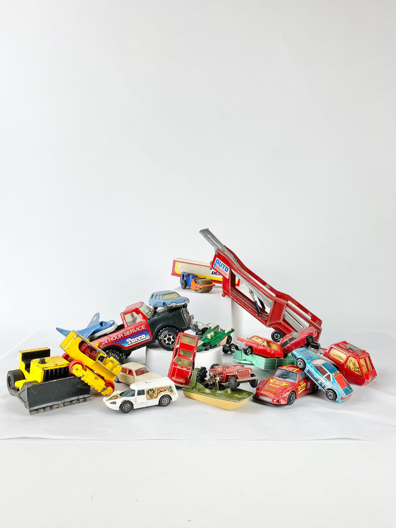 Set of Vintage Diecast Toy Cars