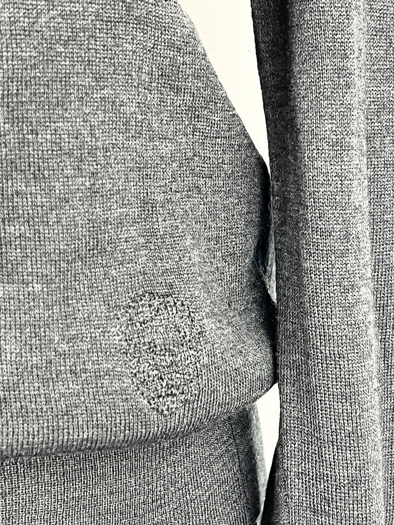 Alexander McQueen Charcoal Wool Silk Sweater - Mens S