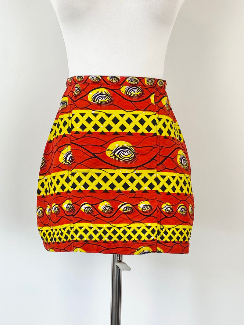 Yevu Red Eye Print Mini Skirt - AU6/8