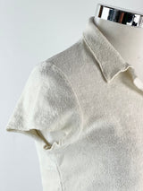 BF by Beatriz Furest Cream Toweling Cap Sleeve Top - AU10