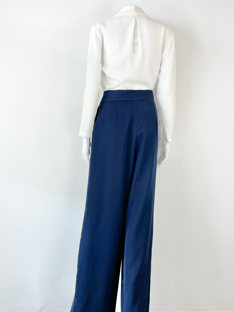 Ted Baker Two-Tone White & Navy Jumpsuit - AU6