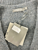 Midnight Blue Marle Wool Knit Vest - XS