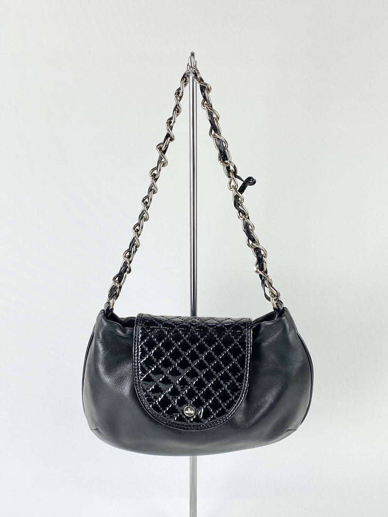 Cellini Small Black Leather Bag