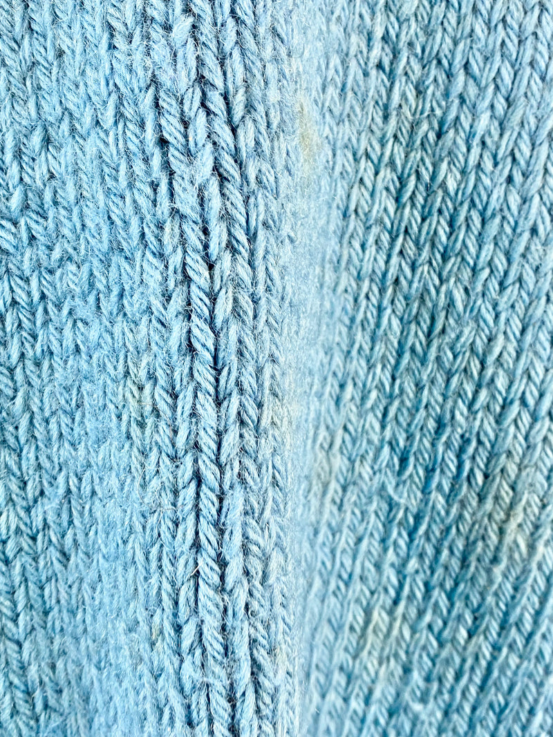 Handmade Blue Nordic Knit Jumper - L