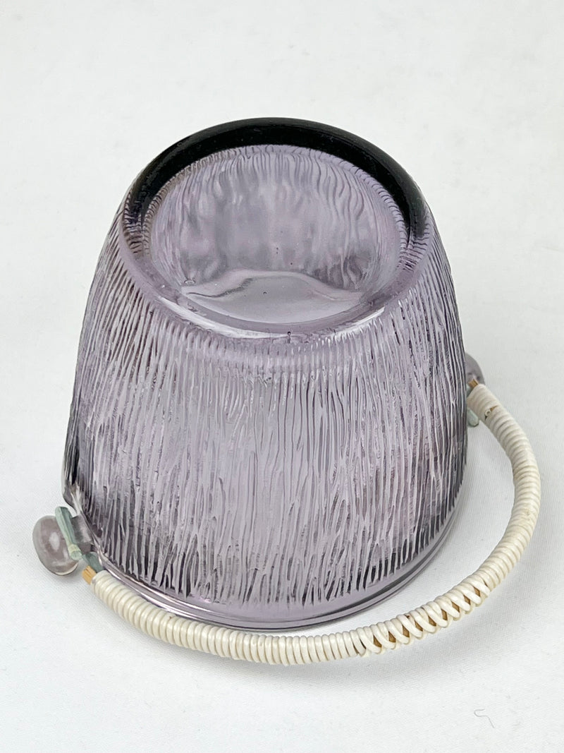 Mid Century Purple Glass Ice Bucket