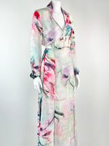 Mossman White Sheer Floral Print Maxi Dress - AU6