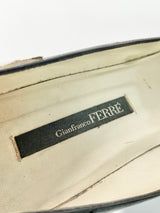 Gianfranco Ferre Pointed Toe Black Leather Pumps - EU39