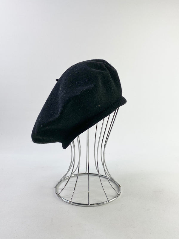 Vintage 60s Kangol Black MaryQuant Beret