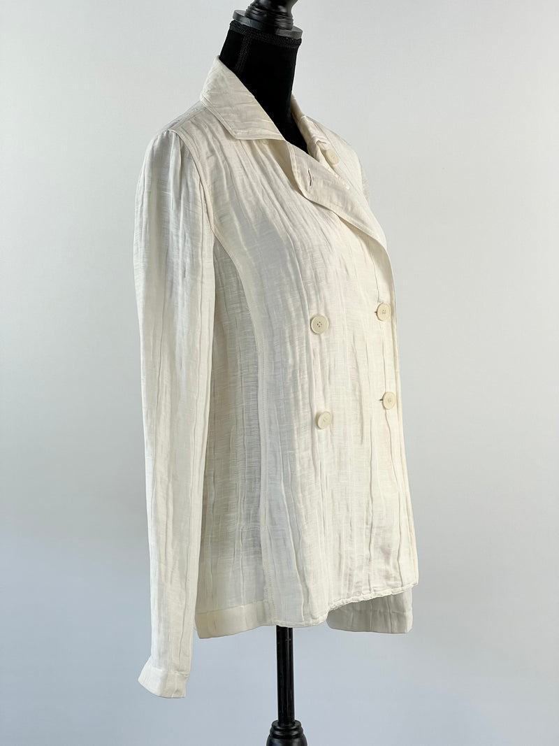 Emporio Armani Silk Linen Double Breasted Jacket - AU12