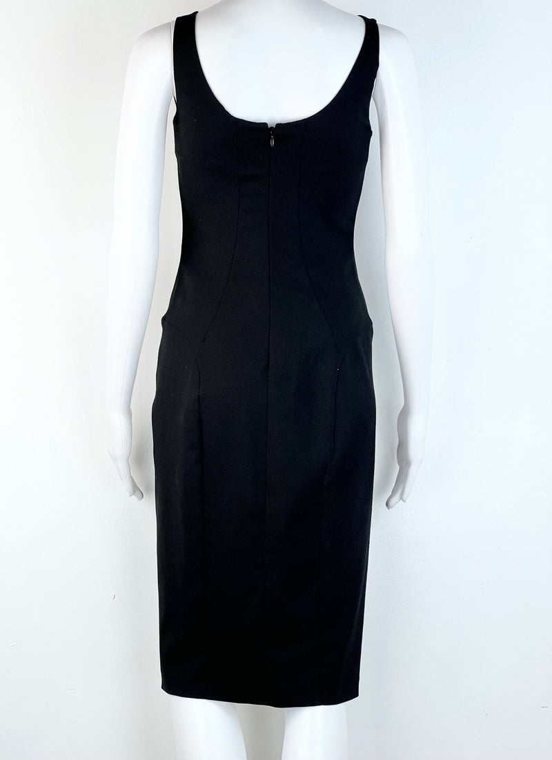 90s Dolce & Gabbana Black Pencil Dress - AU6