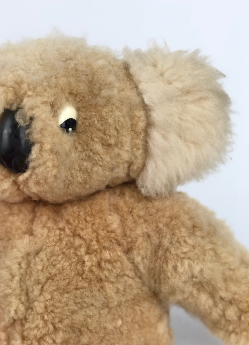 Vintage 60s Sheepskin 'Blinky Bill' Koala Teddy