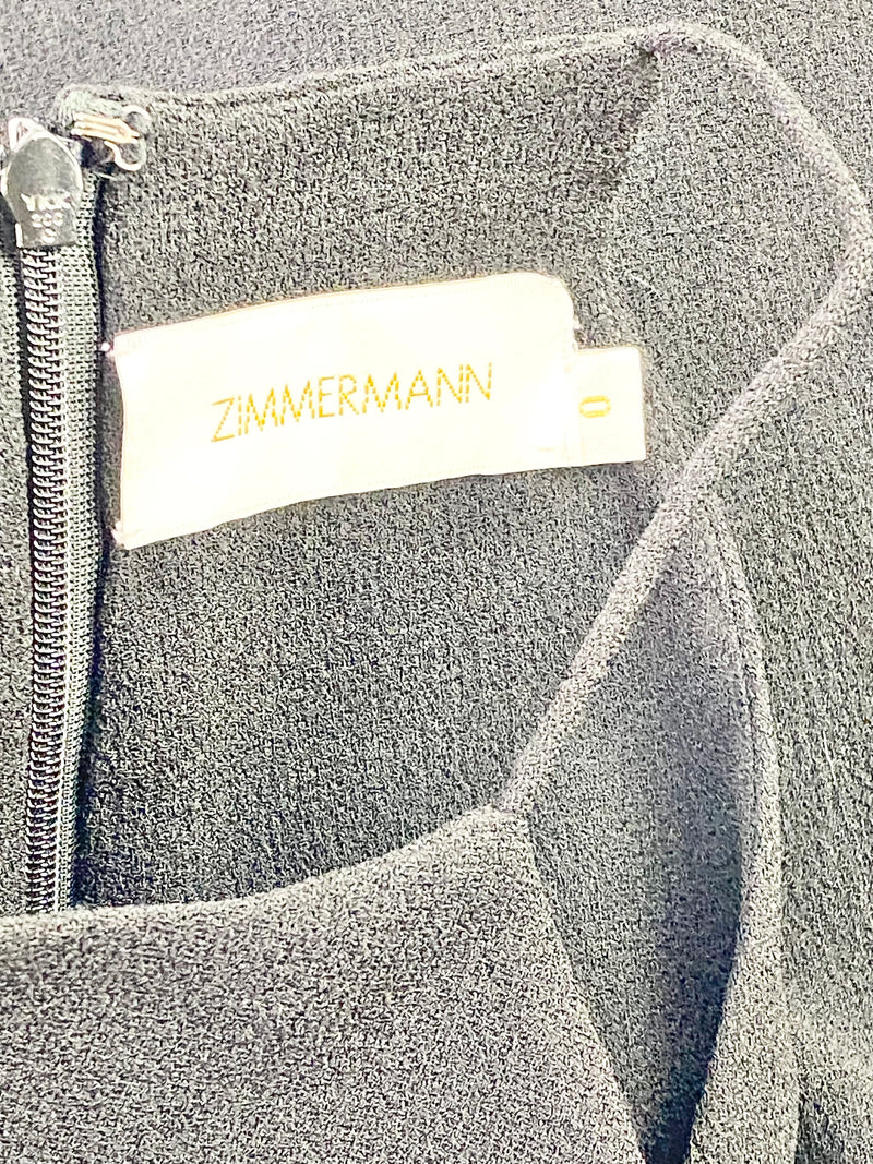 Zimmerman Black Halter Neck Mini Dress - AU8