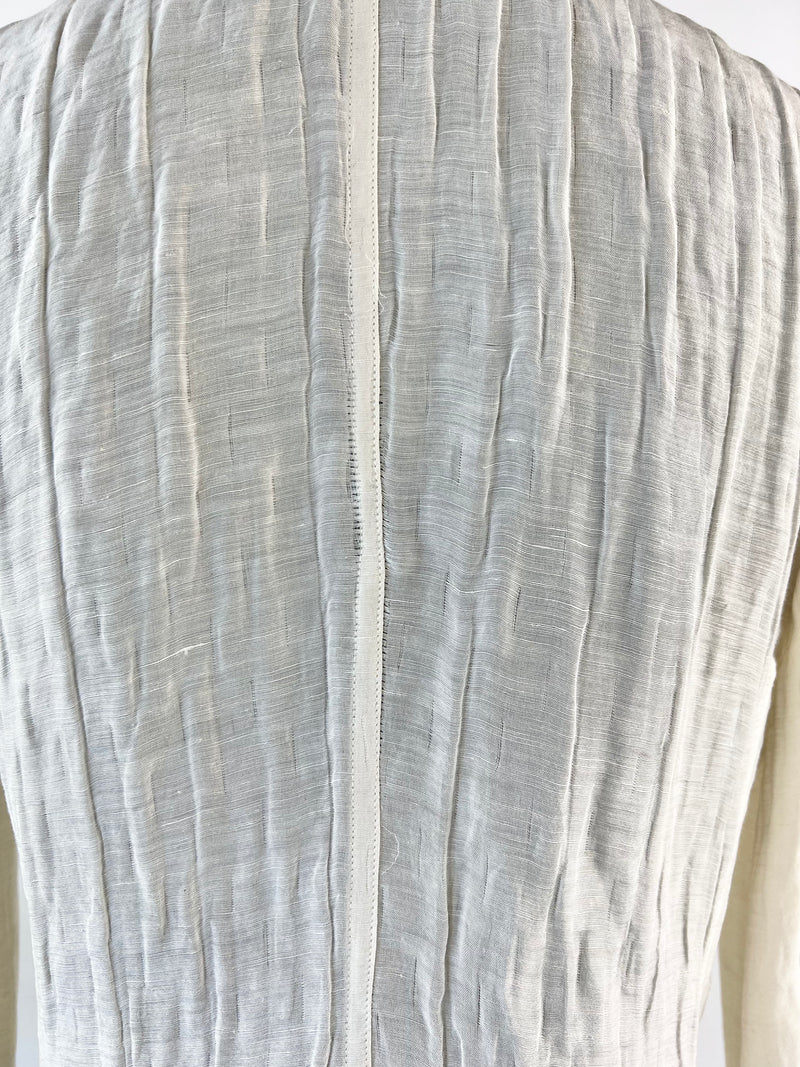 Emporio Armani Silk Linen Double Breasted Jacket - AU12