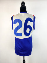 Vintage Football Vest - Blue White & Red - Size Medium