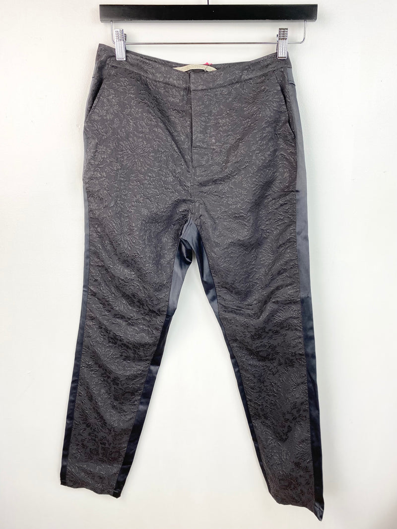 Custommade Grey Silk Crepe Trousers - AU 8
